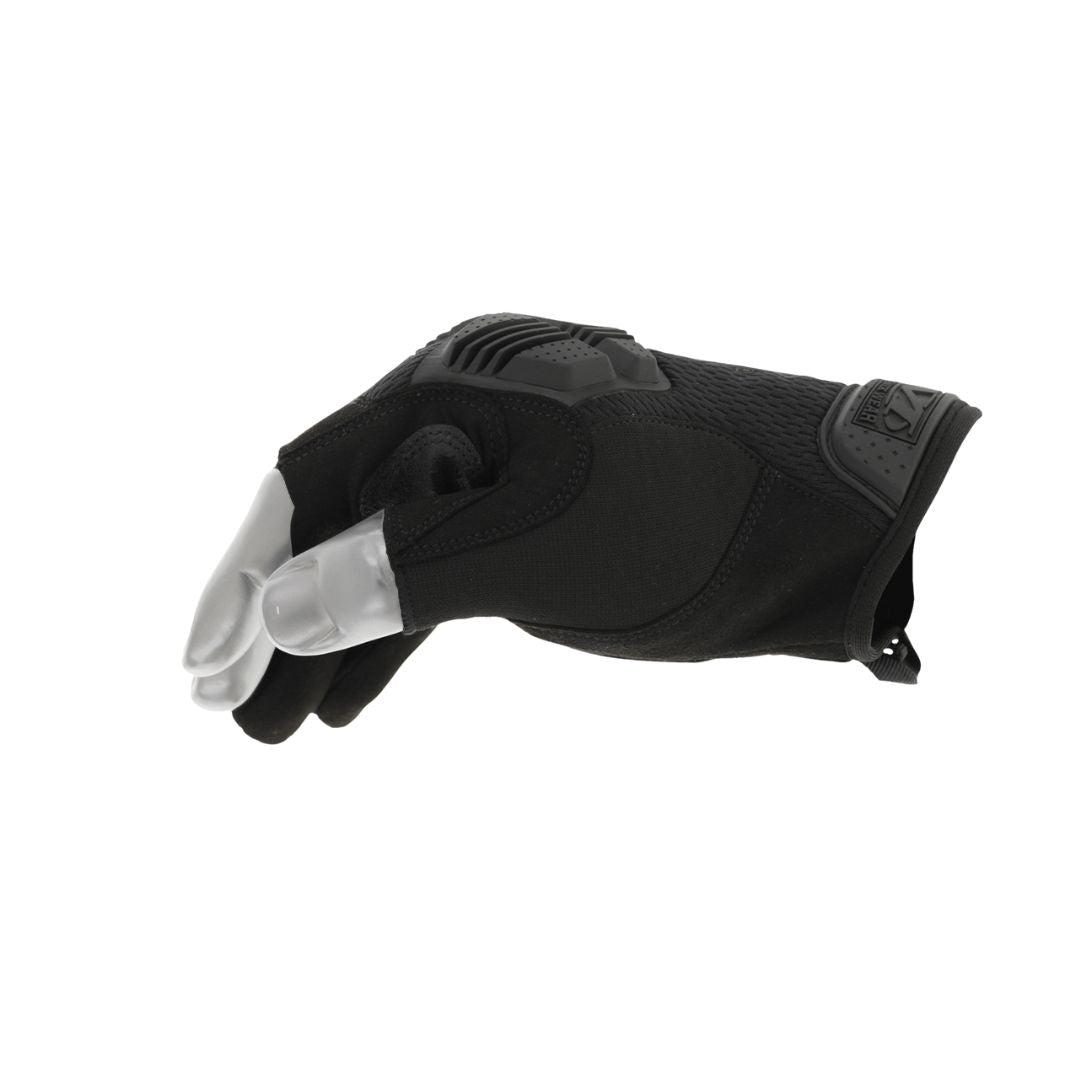 MPF-55 glove top view showing curved TPR knuckle guards and finger protection for tactical shooting