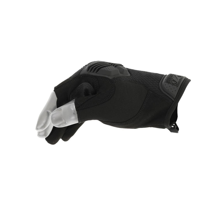 MPF-55 glove top view showing curved TPR knuckle guards and finger protection for tactical shooting