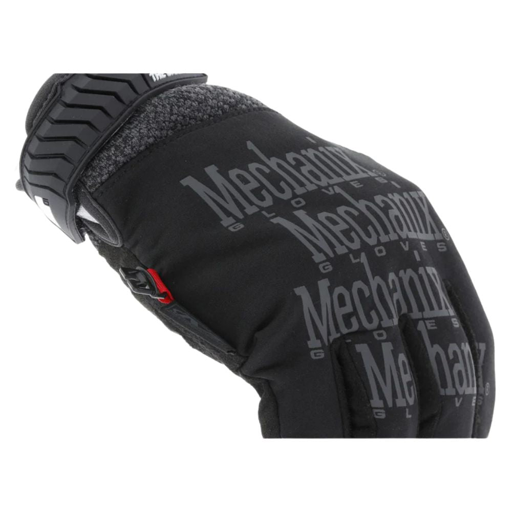 Mechanix Original ColdWork Black Grey winter gloves, back of hand close view
