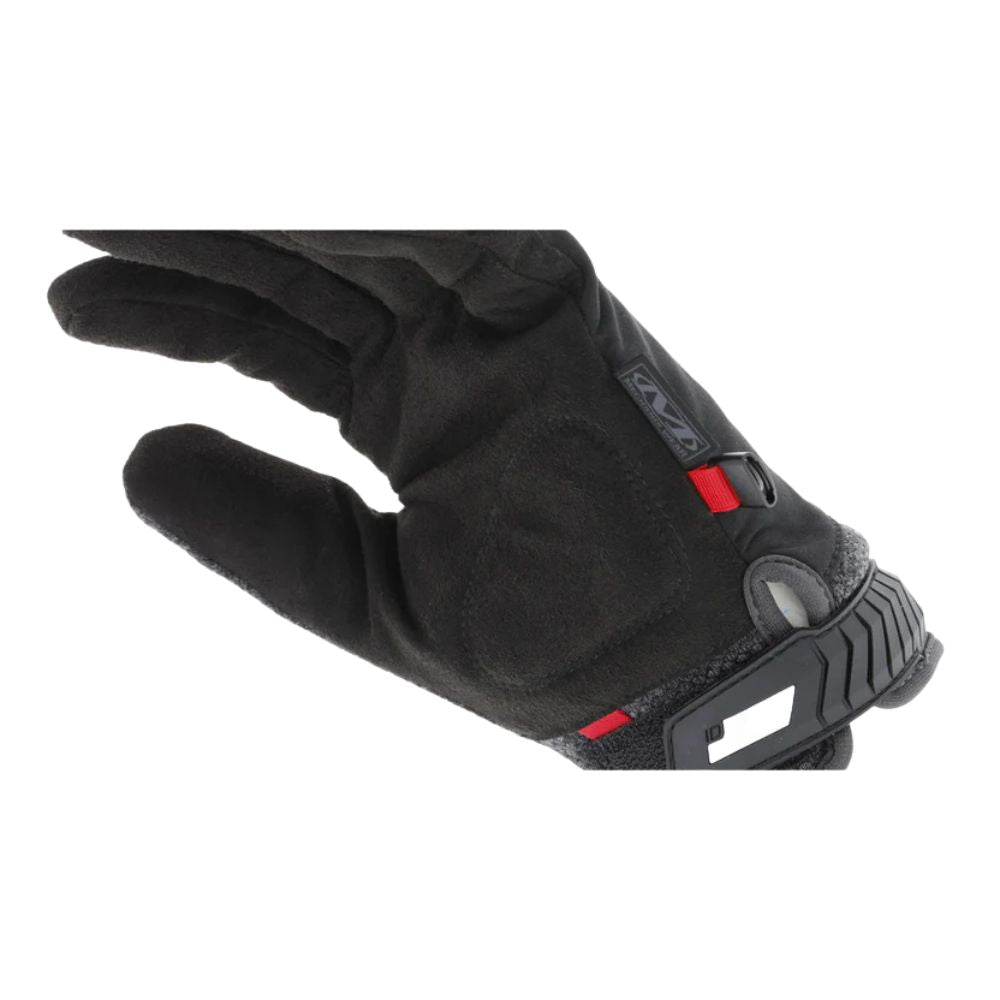 Mechanix Original ColdWork Black Grey winter gloves, angled palm view
