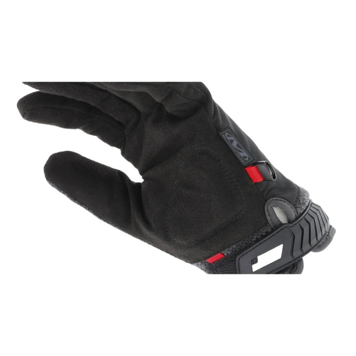 Mechanix Original ColdWork Black Grey winter gloves, angled palm view
