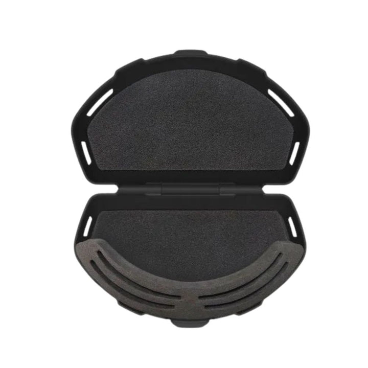Wiley X hard protective eyewear case open with interior storage compartments