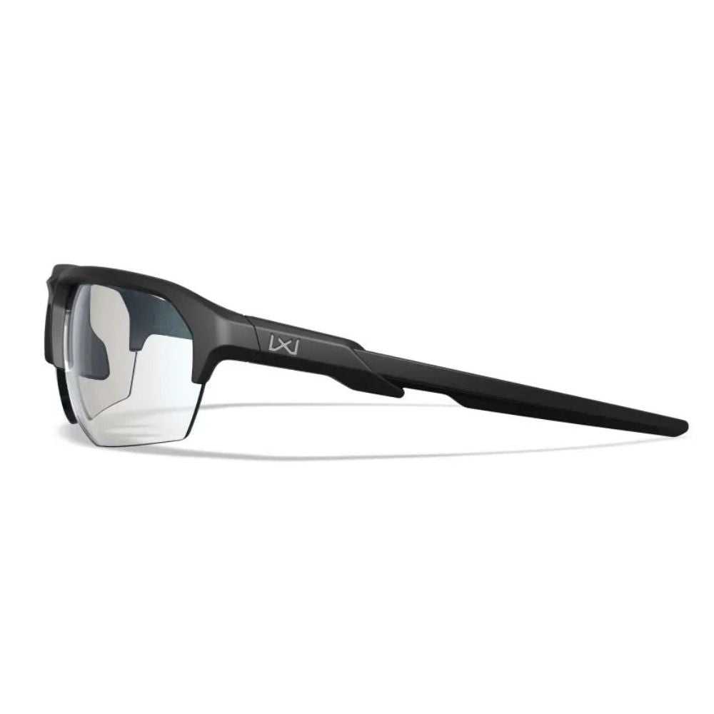 Wiley X JAKL Matte Black Clear lens side profile