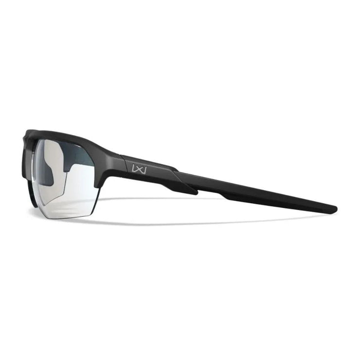 Wiley X JAKL Matte Black Clear lens side profile
