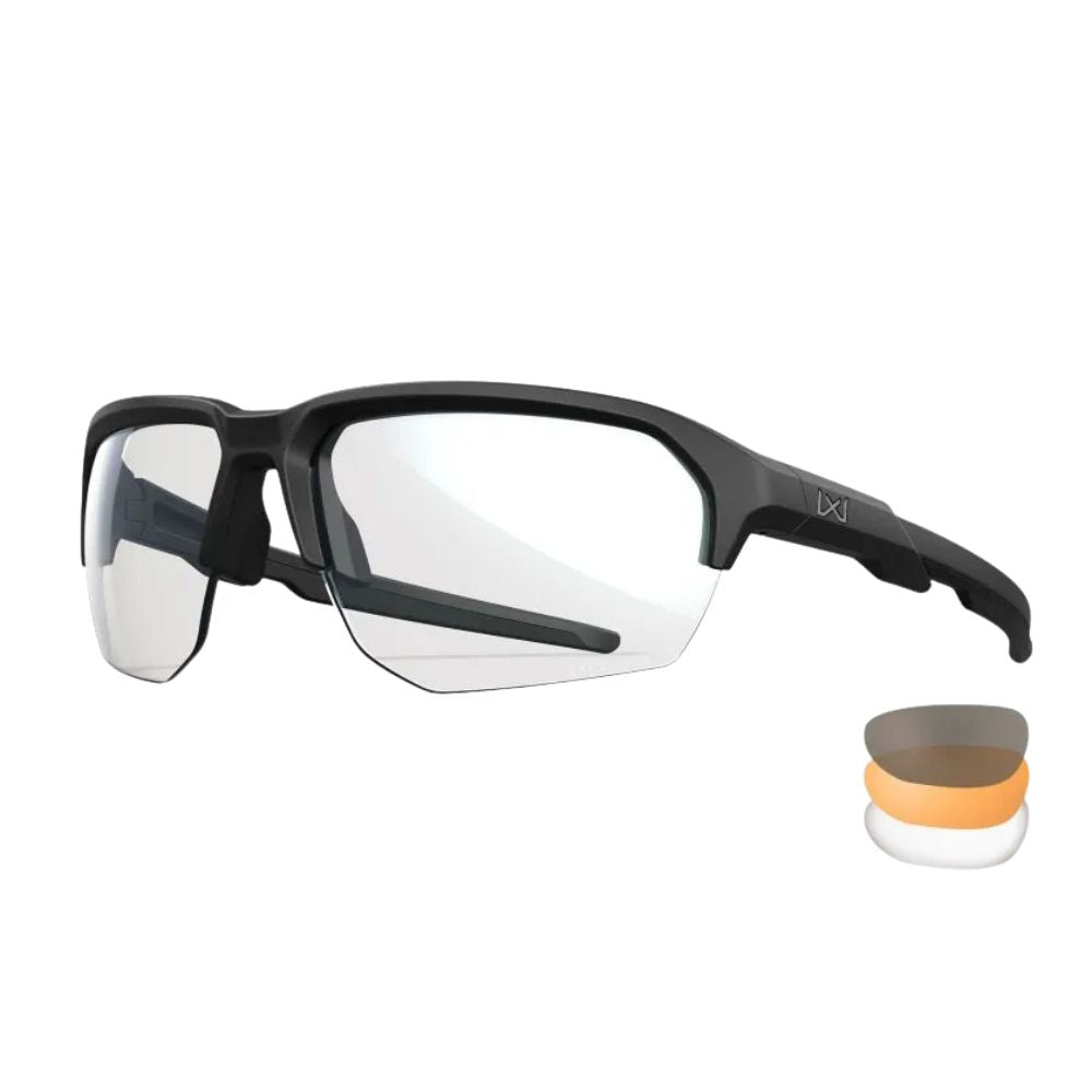 Wiley X JAKL Matte Black with Grey Clear and Light Rust lenses