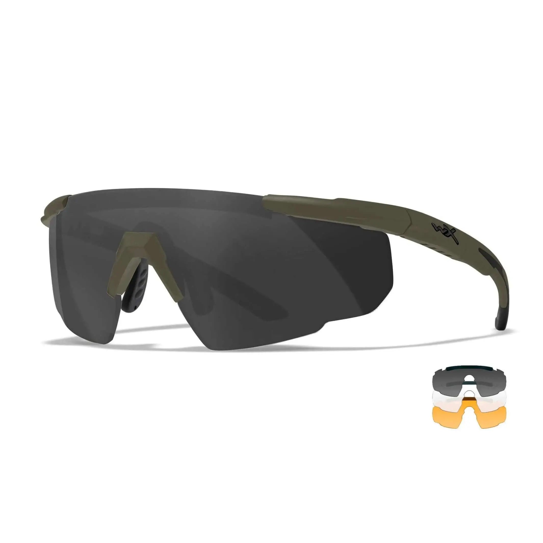 Wiley X Saber Advanced – Matte Tan | Grey, Clear & Light Rust 3