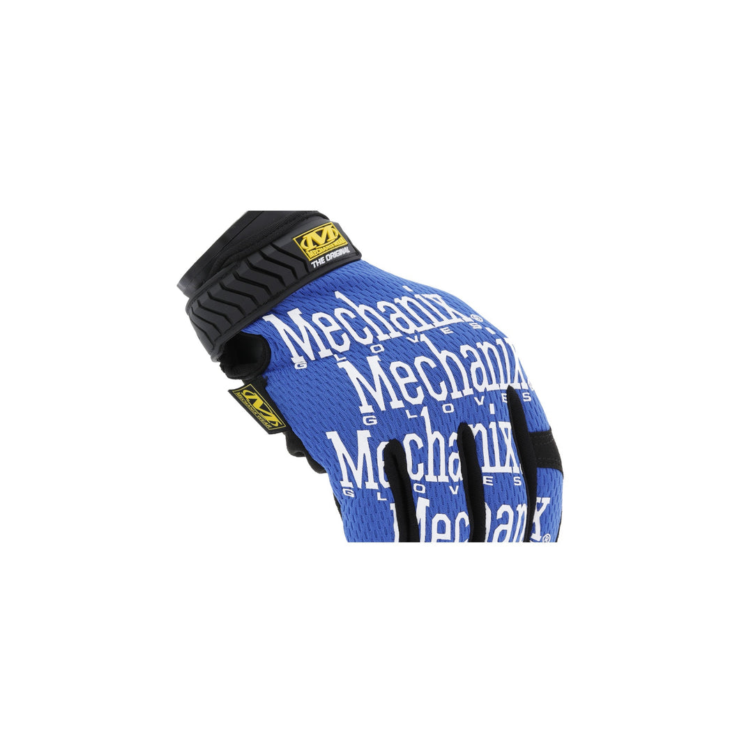 Mechanix Original Blue Work Glove Top of Glove
