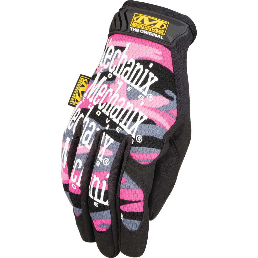 Mechanix Original Women's Pink Camo Work Gloves Front