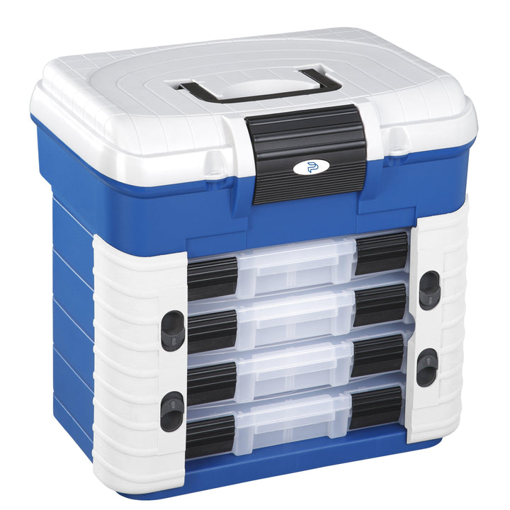 501 Blue and White Superbox with, 1 Spinnerbait Box,and 4 x 194 Boxes with Movable Dividers