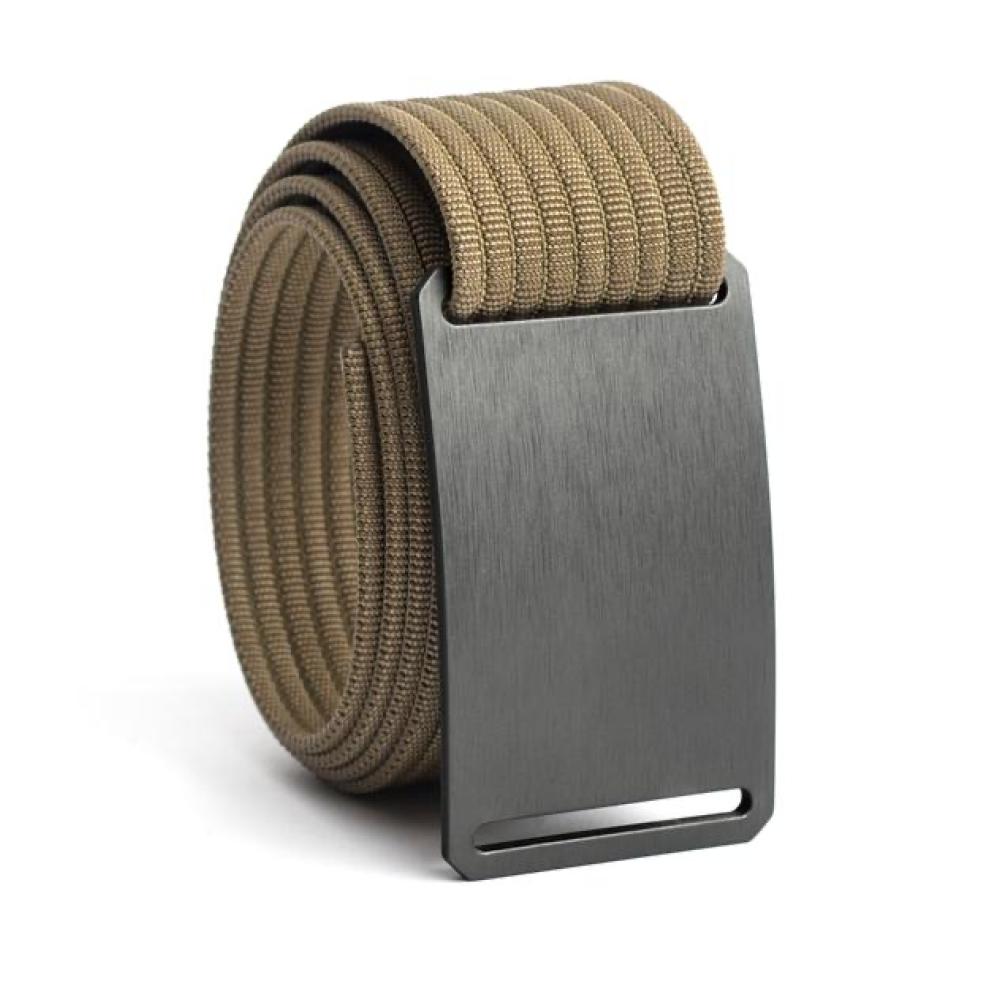 Gunmetal Standard Belt with Khaki Strap - Bellmt