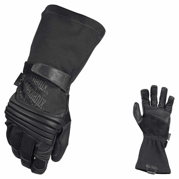 Mechanix Azimuth Black tactical gloves showing front and palm views
