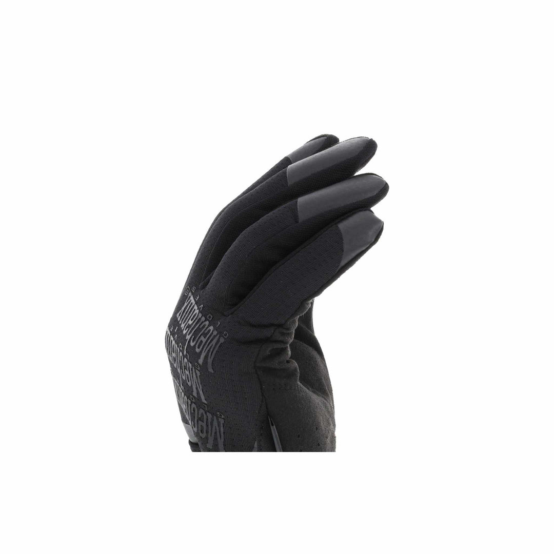 Close-up of Mechanix FastFit Covert glove with reinforced touchscreen-capable fingertips